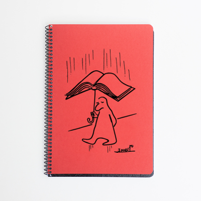 Libreta tamaño cuartilla A5 paraguas-libro